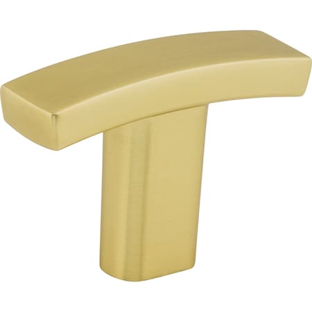 Elements 1-1/2" Overall Length Brushed Gold Square Thatcher Cabinet "T" Knob 859T-BG